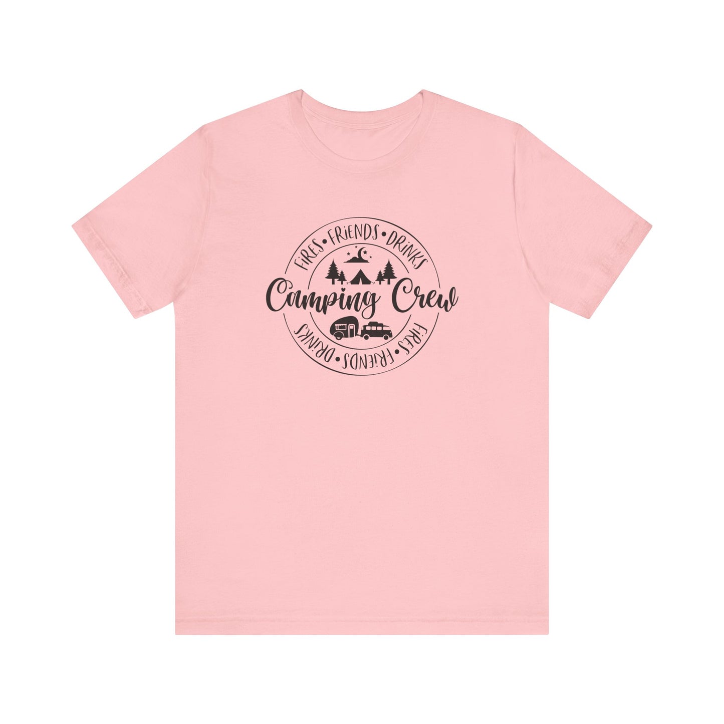 Women's Camping Crew- Fires, Friends and Drinks T-Shirt