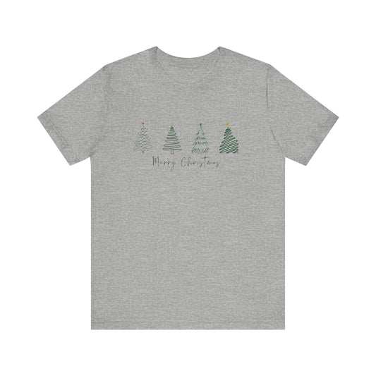 Merry Christmas Minimalist Trees T-Shirt-Light Colors