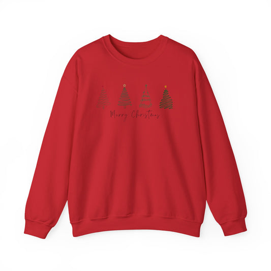 Merry Christmas Minimalist Trees Sweatshirt