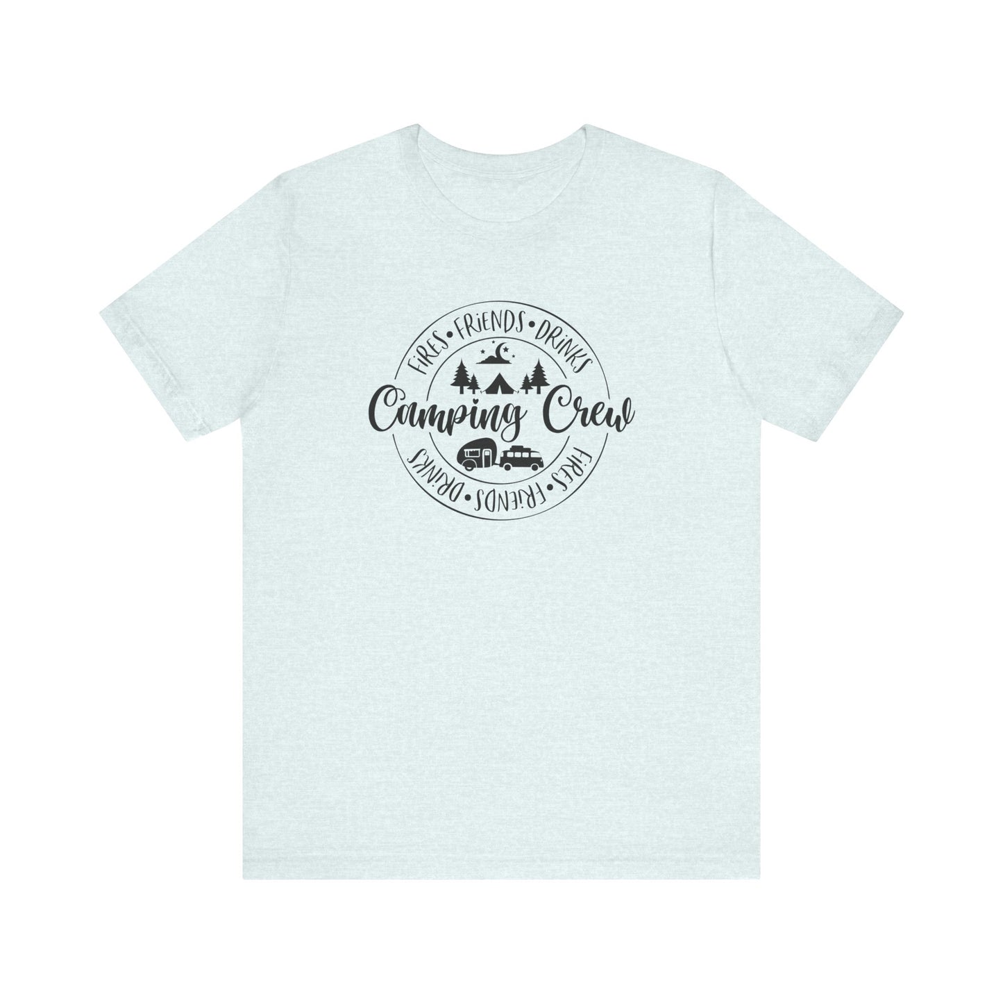Women's Camping Crew- Fires, Friends and Drinks T-Shirt