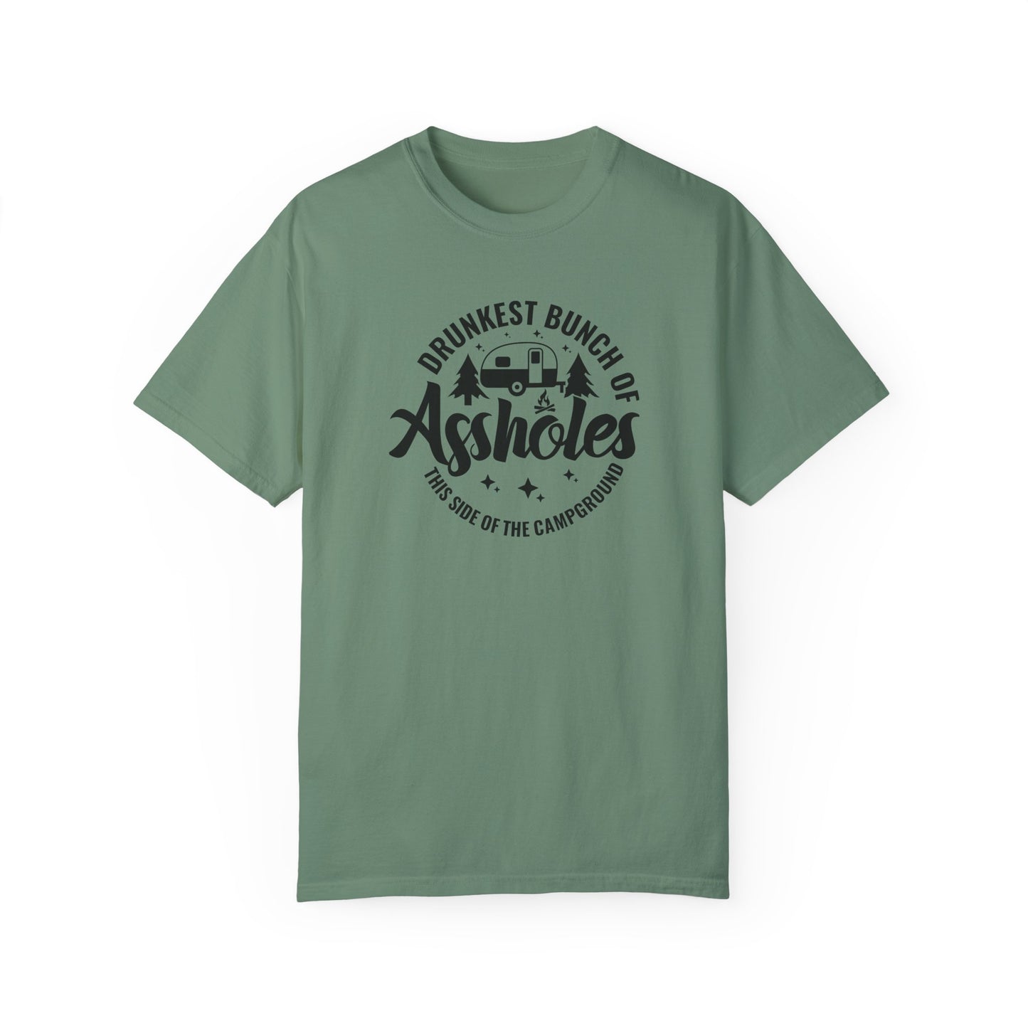 Funny Campground T-shirt Unisex - Drunkest Bunch of Assholes