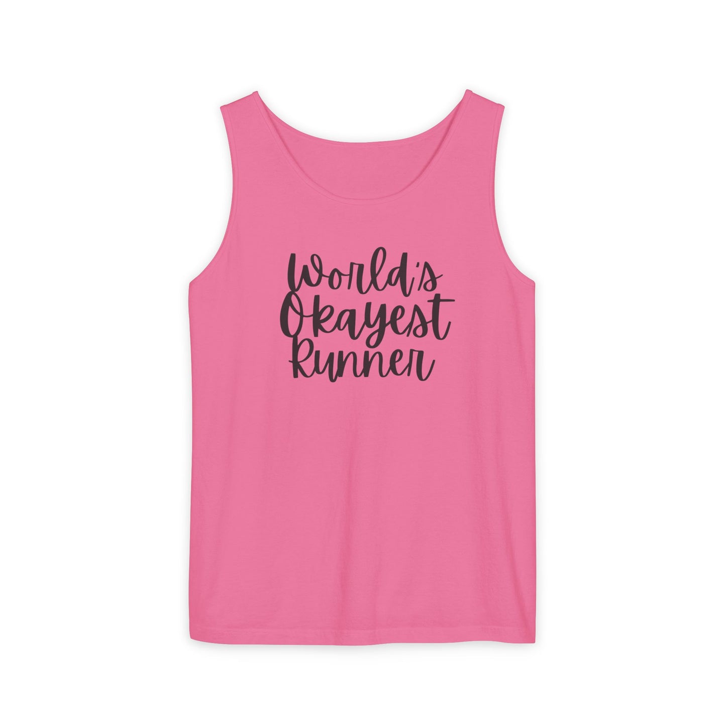 World's Okayest Runner Unisex Tank Top - Perfect Gift for Runners and Fitness Enthusiasts