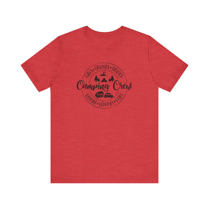 Women's Camping Crew- Fires, Friends and Drinks T-Shirt