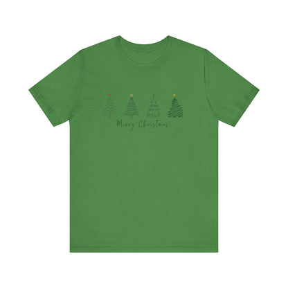 Merry Christmas Minimalist Trees T-Shirt-Light Colors
