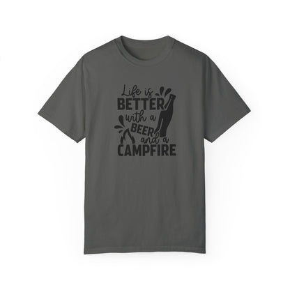 Life is Better with a Beer & Campfire Unisex T-Shirt