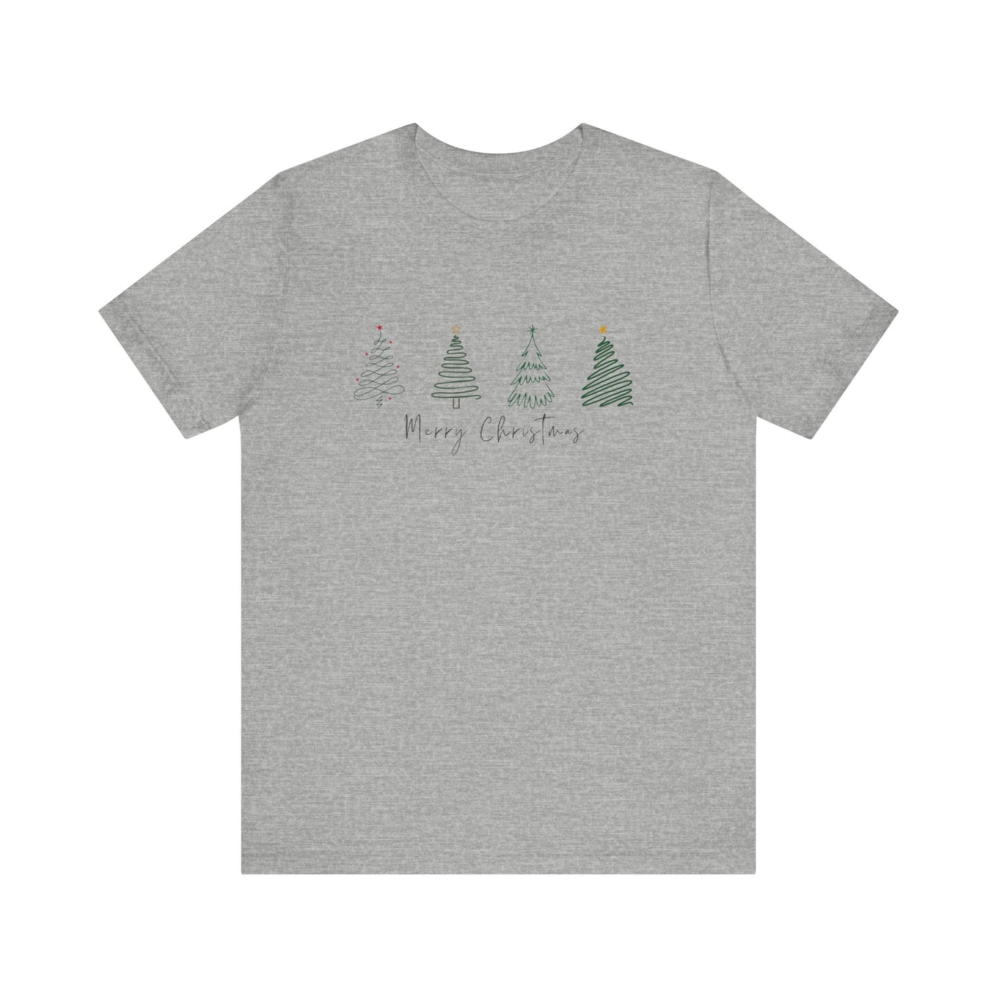 Merry Christmas Minimalist Trees T-Shirt-Light Colors