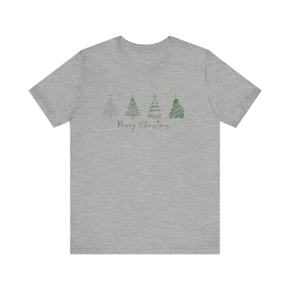 Merry Christmas Minimalist Trees T-Shirt-Light Colors