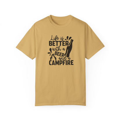Life is Better with a Beer & Campfire Unisex T-Shirt