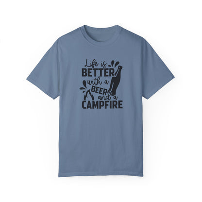 Life is Better with a Beer & Campfire Unisex T-Shirt