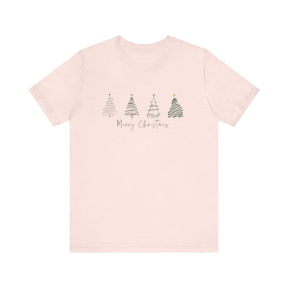 Merry Christmas Minimalist Trees T-Shirt-Light Colors