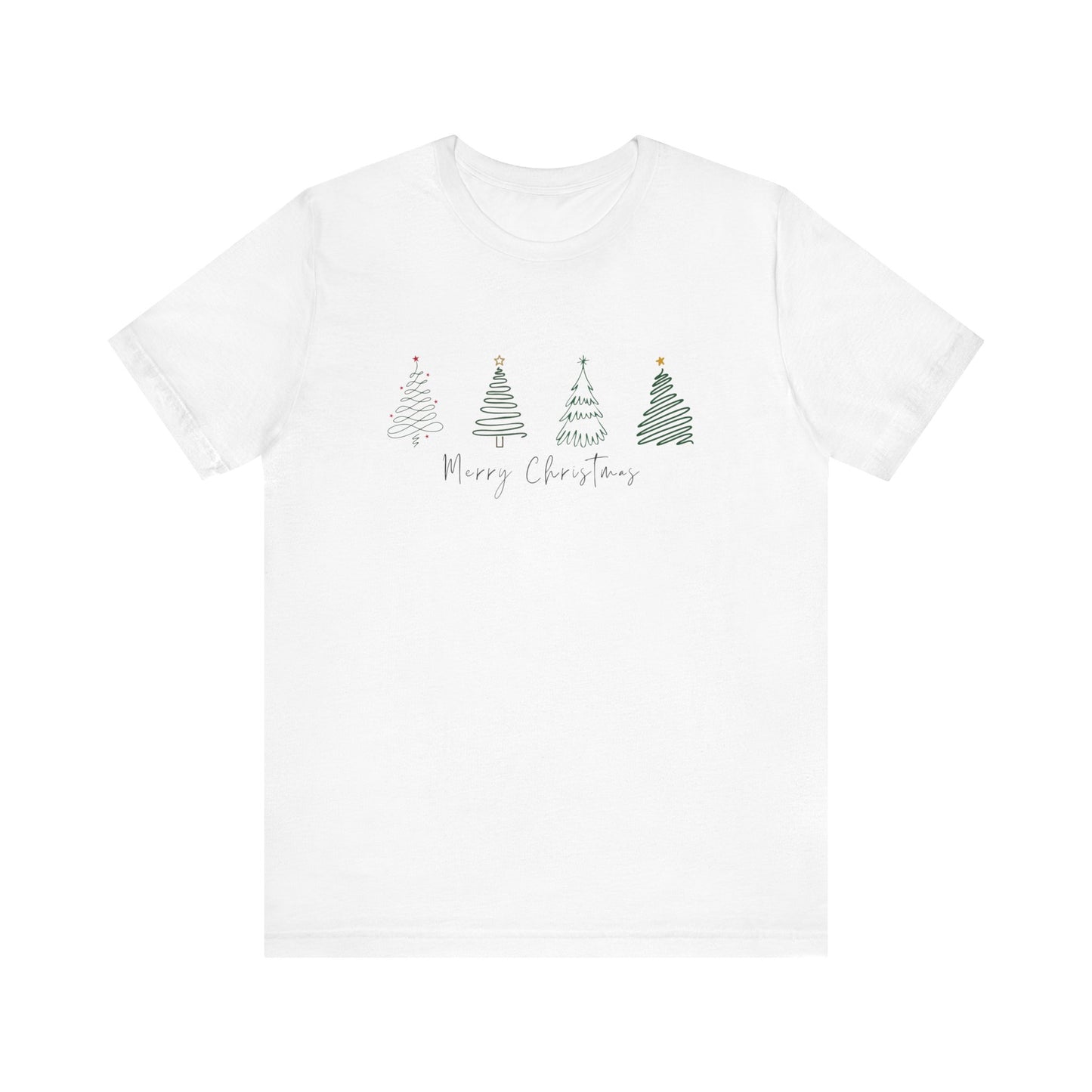 Merry Christmas Minimalist Trees T-Shirt-Light Colors