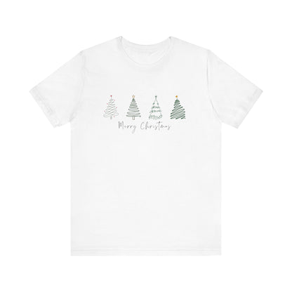 Merry Christmas Minimalist Trees T-Shirt-Light Colors