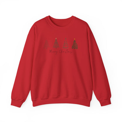 Merry Christmas Minimalist Trees Sweatshirt