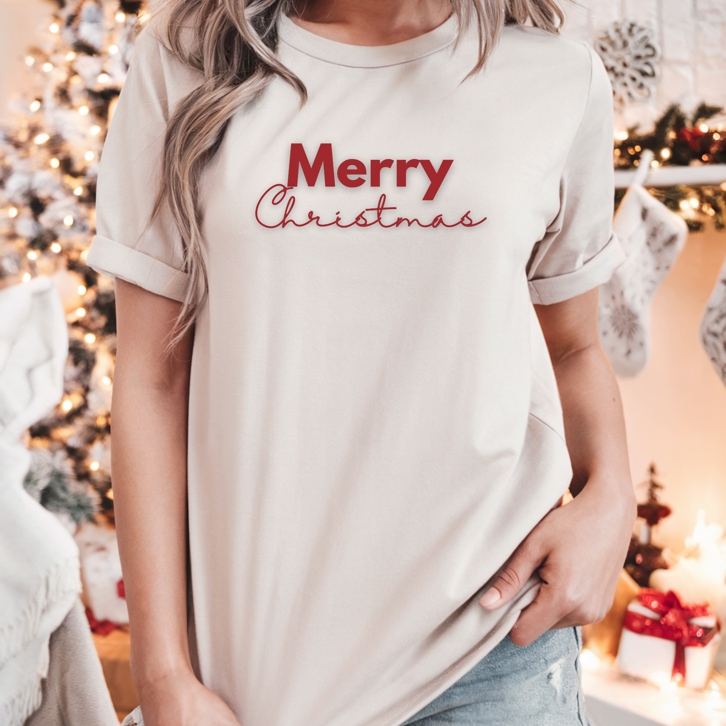 Merry Christmas Script T-Shirt