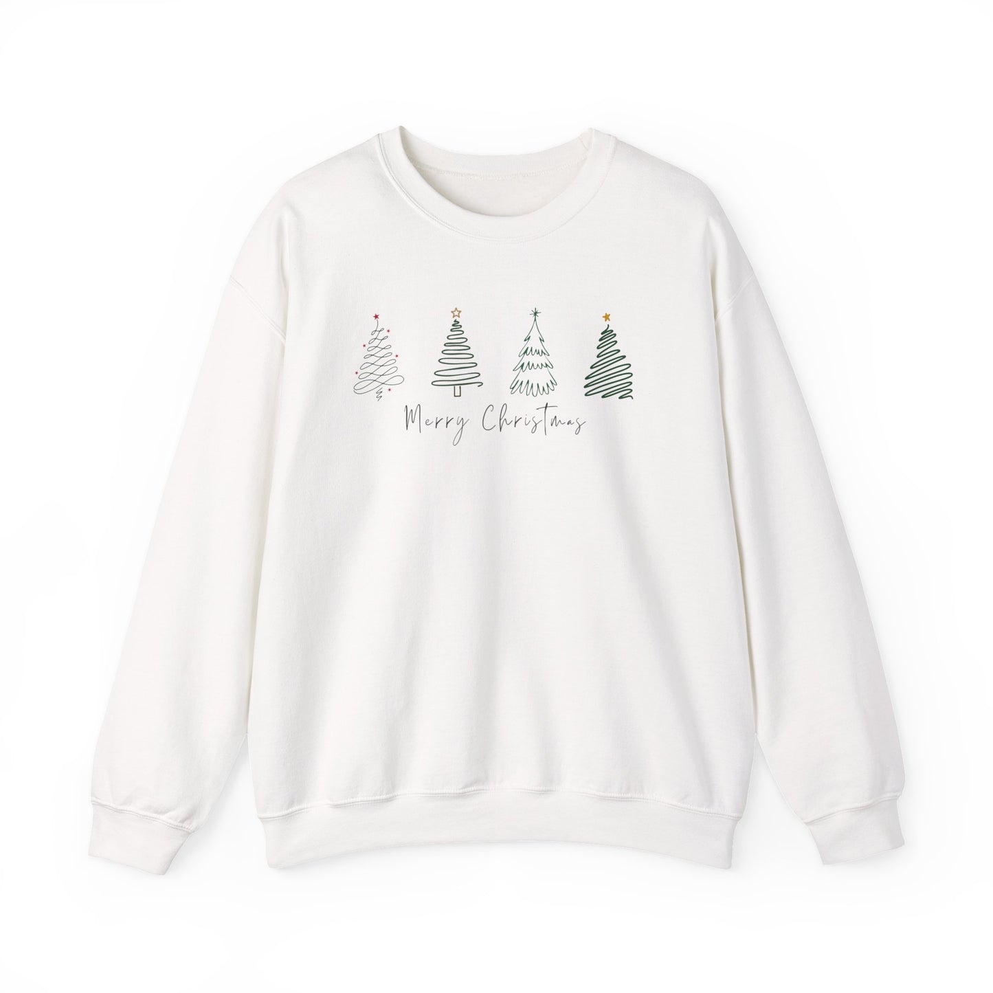 Merry Christmas Minimalist Trees Sweatshirt