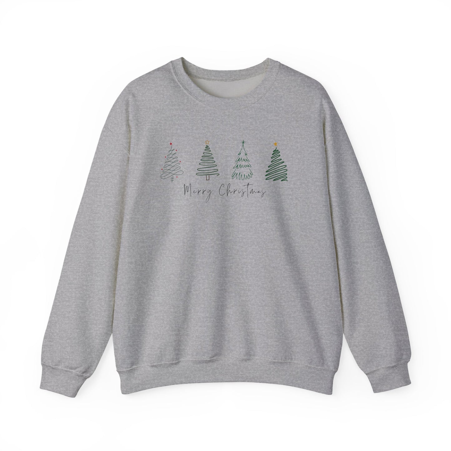 Merry Christmas Minimalist Trees Sweatshirt