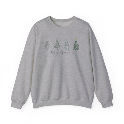 Merry Christmas Minimalist Trees Sweatshirt