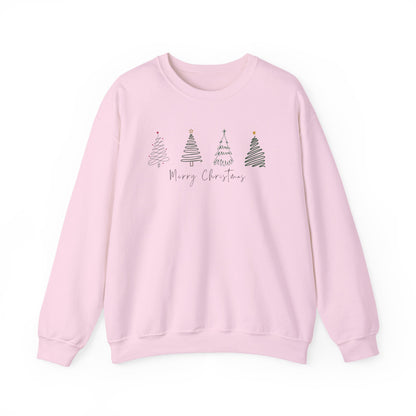 Merry Christmas Minimalist Trees Sweatshirt