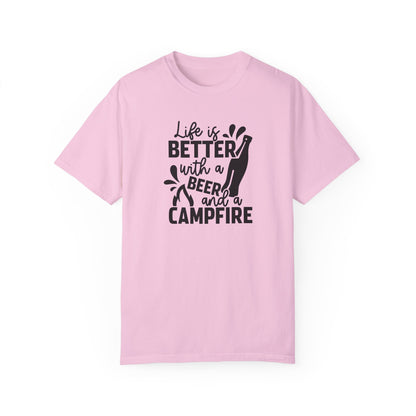 Life is Better with a Beer & Campfire Unisex T-Shirt