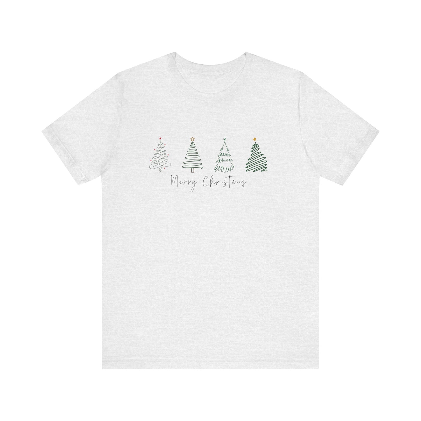 Merry Christmas Minimalist Trees T-Shirt-Light Colors