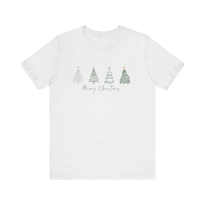 Merry Christmas Minimalist Trees T-Shirt-Light Colors