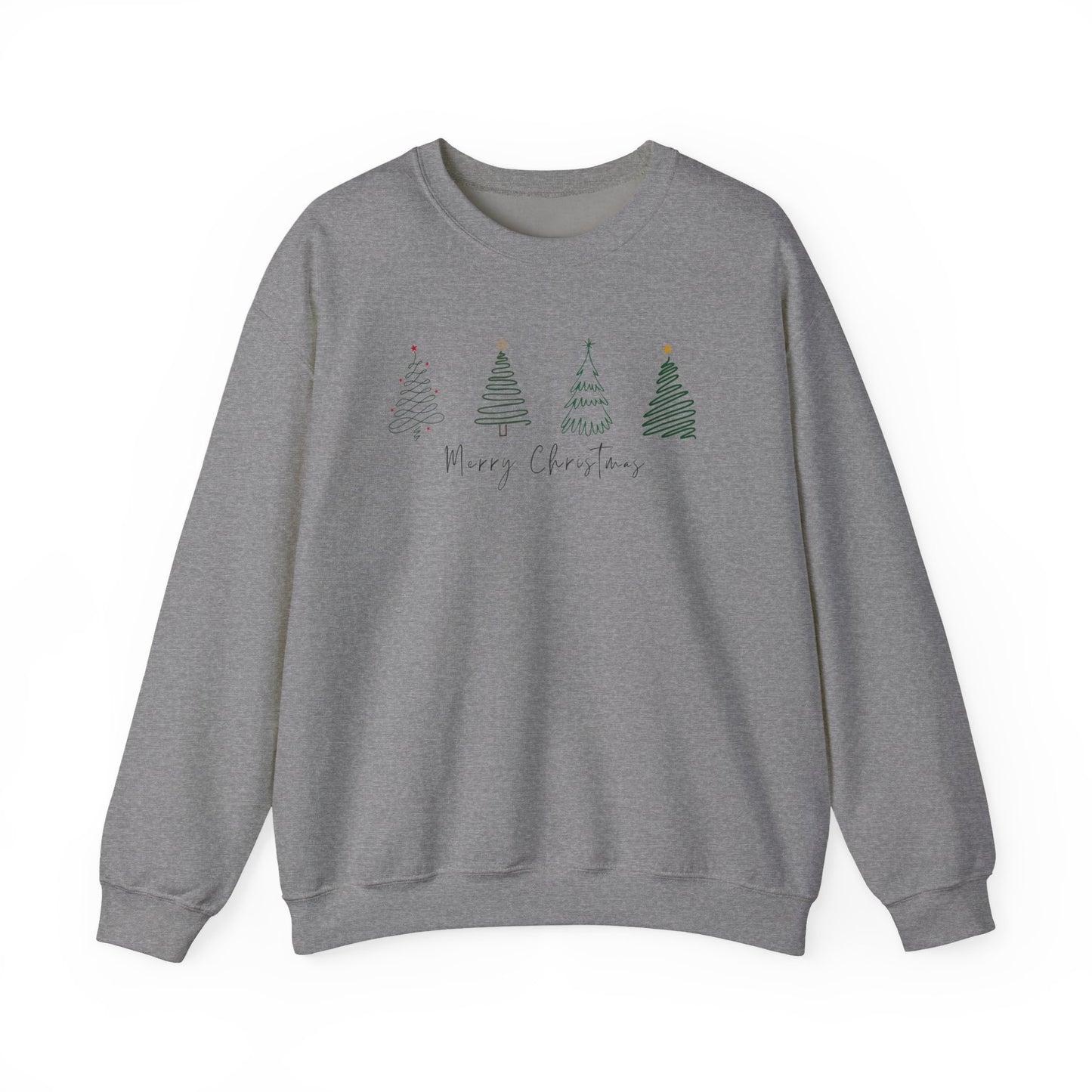 Merry Christmas Minimalist Trees Sweatshirt