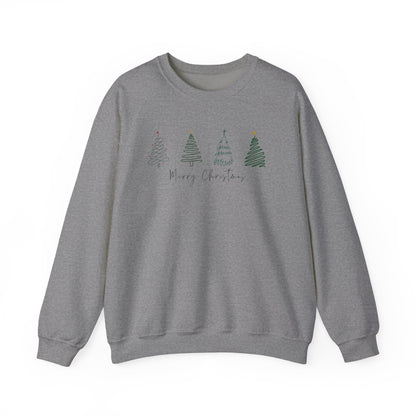 Merry Christmas Minimalist Trees Sweatshirt