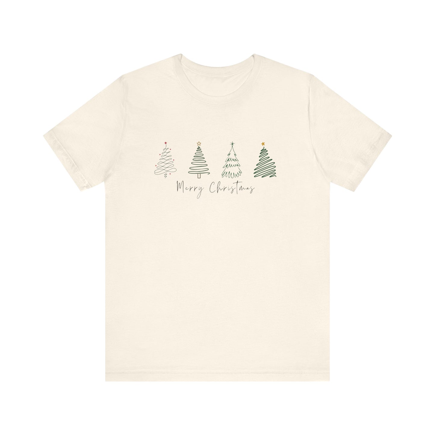 Merry Christmas Minimalist Trees T-Shirt-Light Colors