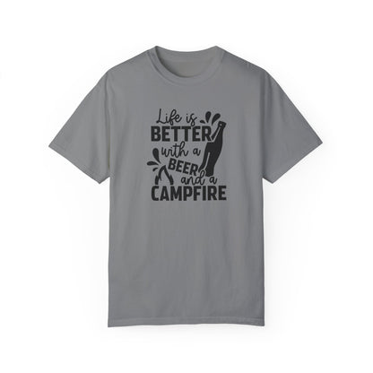 Life is Better with a Beer & Campfire Unisex T-Shirt