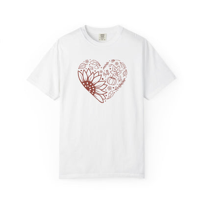 Autumn Heart Sunflower T-Shirt